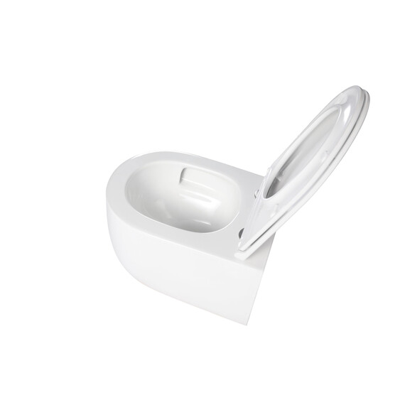 Унитаз подвесной безободковый Vincea Evo VT1-64ST с ультратонкой крышкой микролифт (Система смыва торнадо) фото 6