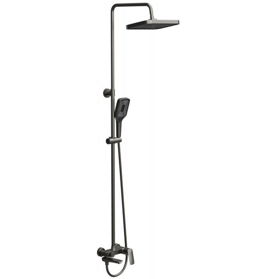 Душевая стойка BelBagno DUE-VSCM-GM, оружейная сталь фото 3