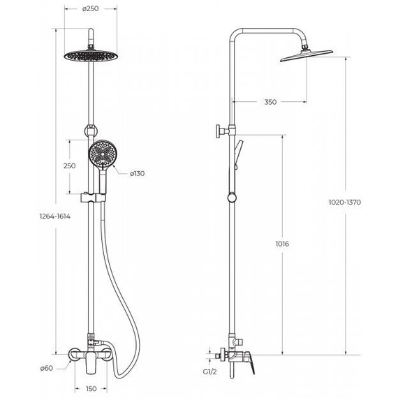 Душевая стойка BelBagno MARINO-DOCM-CRM фото 8
