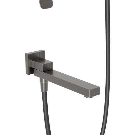 Душевая система для ванна BelBagno DUE-VDSET-GM, оружейная сталь фото 8
