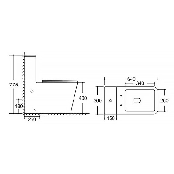 Унитаз-моноблок безободковый Azario Avanti AZ-6203 с быстросъемным сиденьем микролифт (система смыва торнадо) фото 18