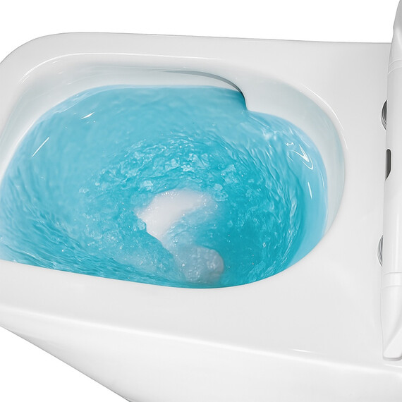 Унитаз-моноблок безободковый Azario Avanti AZ-6203 с быстросъемным сиденьем микролифт (система смыва торнадо) фото 13