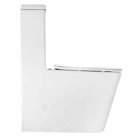 Унитаз-моноблок безободковый Azario Avanti AZ-6203 с быстросъемным сиденьем микролифт (система смыва торнадо) фото 2