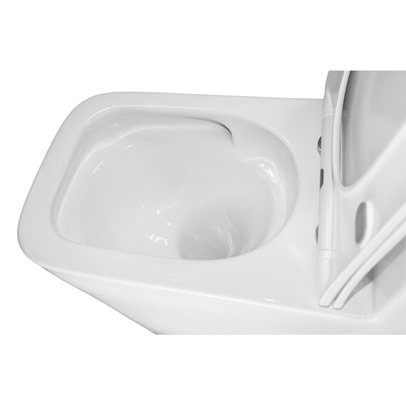 Унитаз-моноблок безободковый Azario Avanti AZ-6203 с быстросъемным сиденьем микролифт (система смыва торнадо) фото 12