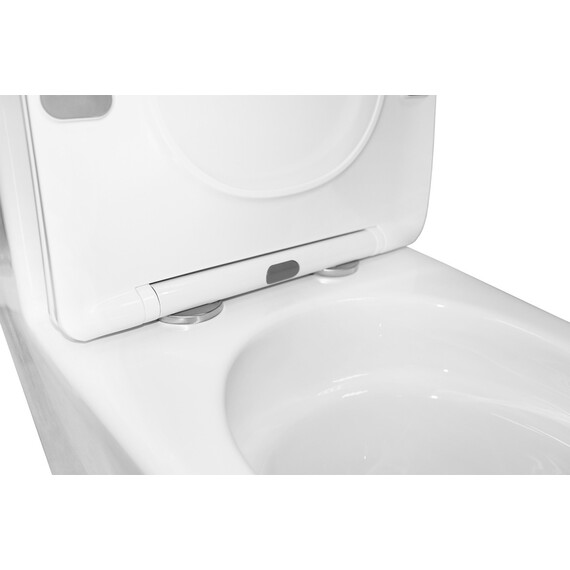 Унитаз-моноблок безободковый Azario Avanti AZ-6203 с быстросъемным сиденьем микролифт (система смыва торнадо) фото 9