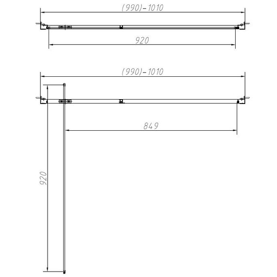 Душевая дверь Vincea Alpha 100 см VDP-3AL100MT, хром/текстурное фото 10