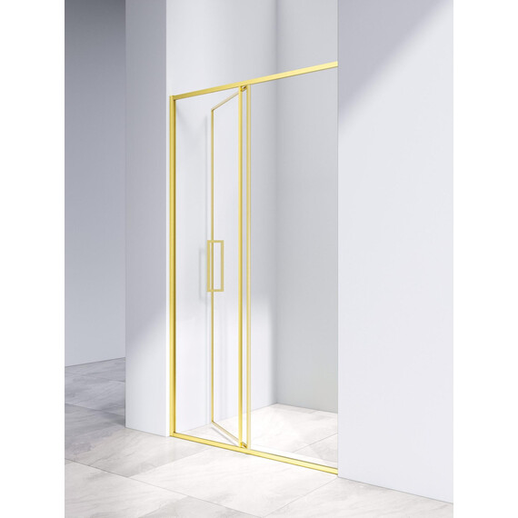 Душевая дверь Vincea Slim 120 см VDP-4SL120CLG (стекло 8 мм) золото/прозрачное фото 2