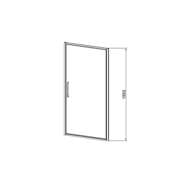 Душевая дверь Vincea Slim 90 см VDP-4SL900CLGM (стекло 8 мм) вороненая сталь/прозрачное фото 3