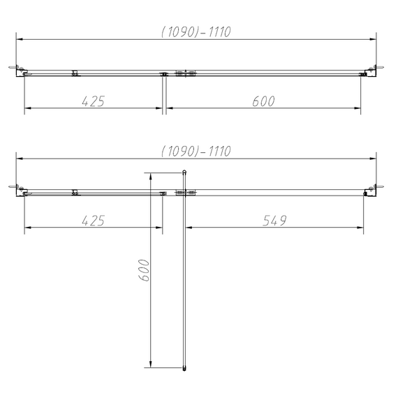 Душевая дверь Vincea Slim-N 110 см VDP-4SN110CL, хром/прозрачное фото 5