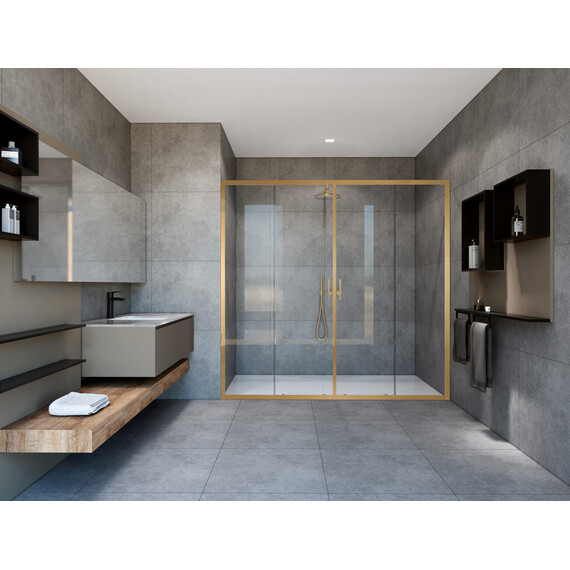 Душевая дверь Vincea Garda 170 см VDS-1G2170CLG, золото/прозрачное фото 2