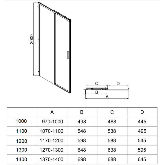 Душевая дверь Vincea Soft 2 110 см VDS-3SO2110CL, хром/прозрачное фото 7