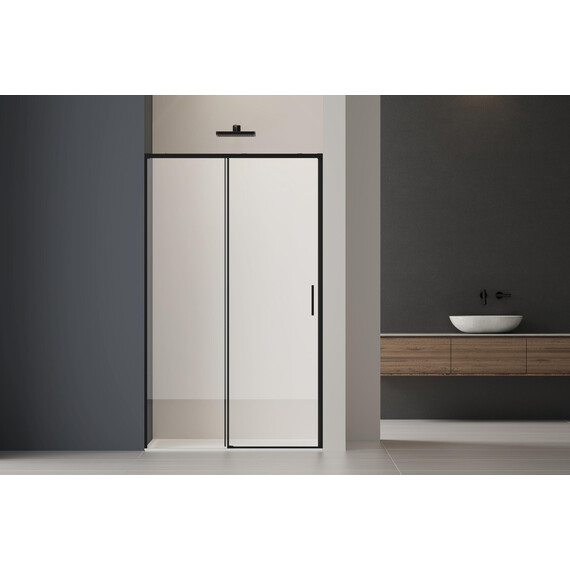 Душевая дверь Vincea Soft 2 140 см VDS-3SO2140CLB, чёрный/прозрачное фото 2