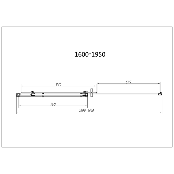 Душевая дверь Vincea Como-N 160 см VDS-4CN160CGB (стекло 8 мм) чёрный/тонировнное фото 7