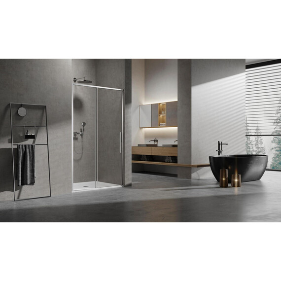 Душевая дверь Vincea Slim 140 см VDS-6SL140CL (стекло 8 мм) хром/прозрачное фото 2