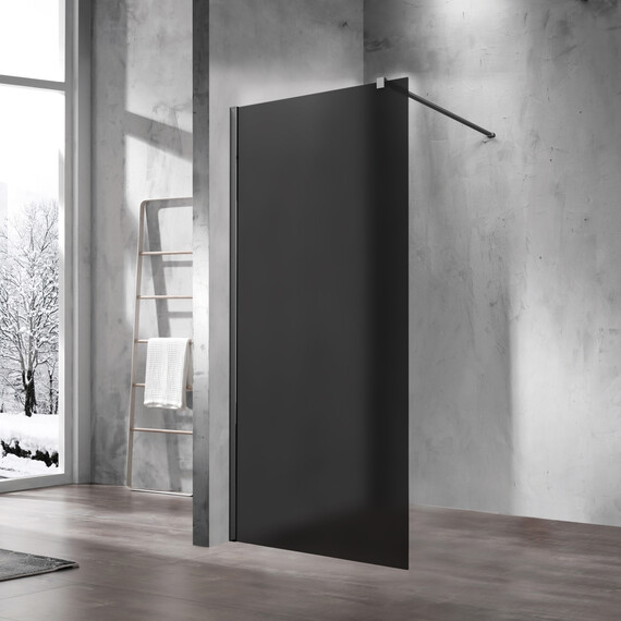 Душевая перегородка Vincea Walk-In 90 см VSW-1H900GFGM (стекло 8 мм) вороненая сталь/тонированное фото 