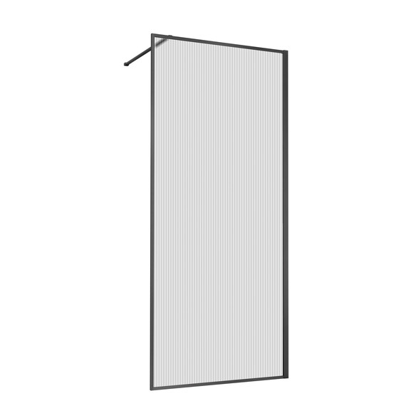 Душевая перегородка Vincea Walk-In 120 см VSW-1HP120FLGM (стекло 8 мм) вороненая сталь/рифленое фото 