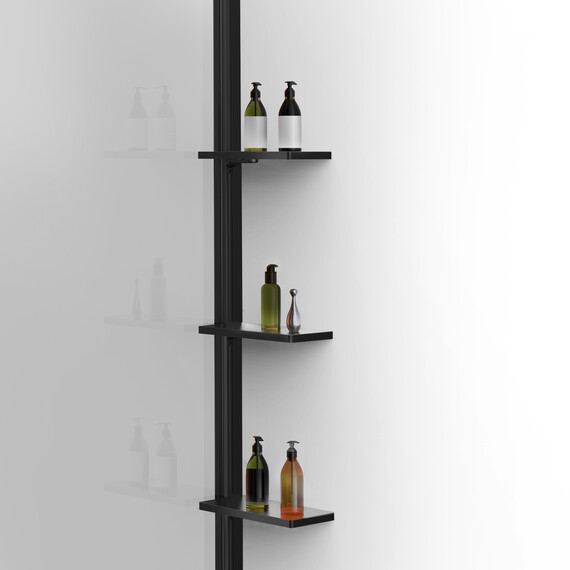 Душевая перегородка Vincea Walk-In 120 см VSW-1WSL120CLB (стекло 8 мм) чёрный/прозрачное фото 2