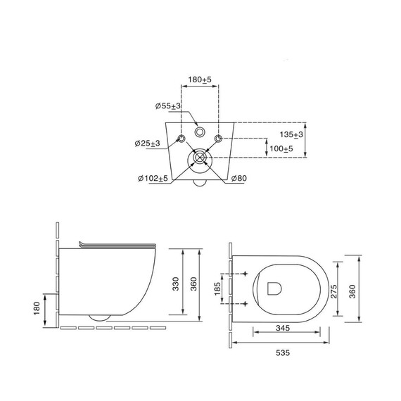 Унитаз подвесной безободковый Vincea Globo VT1-14TMG с ультратонкой крышкой микролифт (Система смыва торнадо) серый матовый фото 8