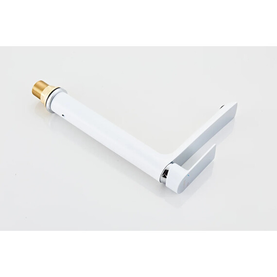 Смеситель для раковины высокий Haiba HB11505-8, белый/хром фото 7