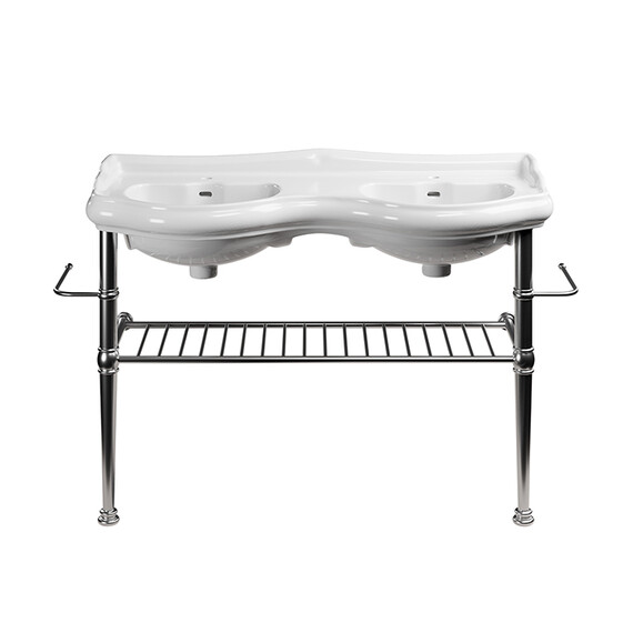 Раковина двойная с консолью Kerasan Retro 120 см 730190 фото 