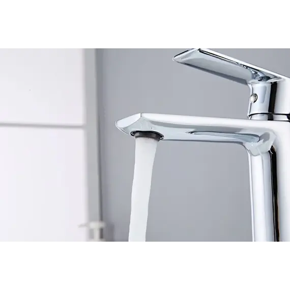 Душевой комплект Haiba: Душевая стойка HB24505 + смеситель для раковины HB10505, цвет хром фото 8