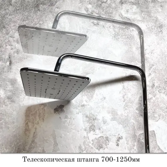 Душевой комплект Haiba: Душевая стойка HB24505 + смеситель для раковины HB10505, цвет хром фото 14