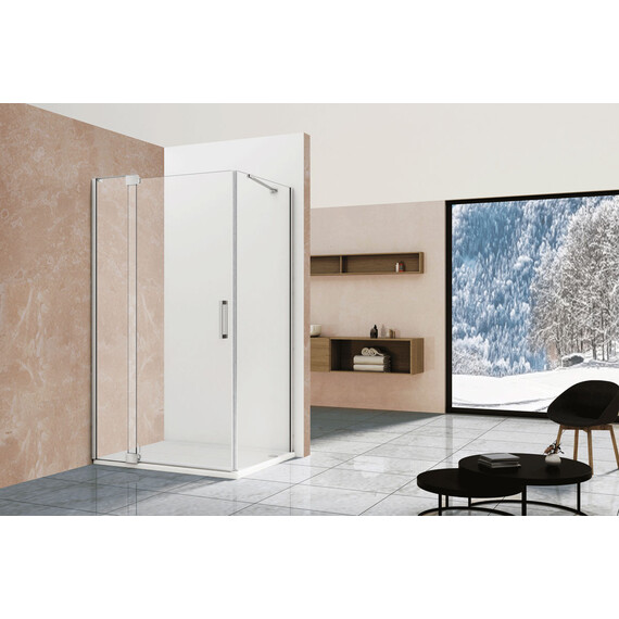 Душевое ограждение Vincea Extra 110-120x100 см VSR-1E111210CL (стекло 8 мм) хром/прозрачное фото 2