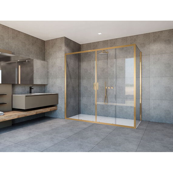 Душевое ограждение Vincea Garda 170x80 см VSR-1G28017CLG, золото/прозрачное фото 2