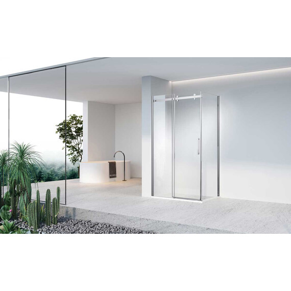 Душевое ограждение Vincea Como-N 160x100 см VSR-4CN1016CL (стекло 8 мм) хром/прозрачное фото 2