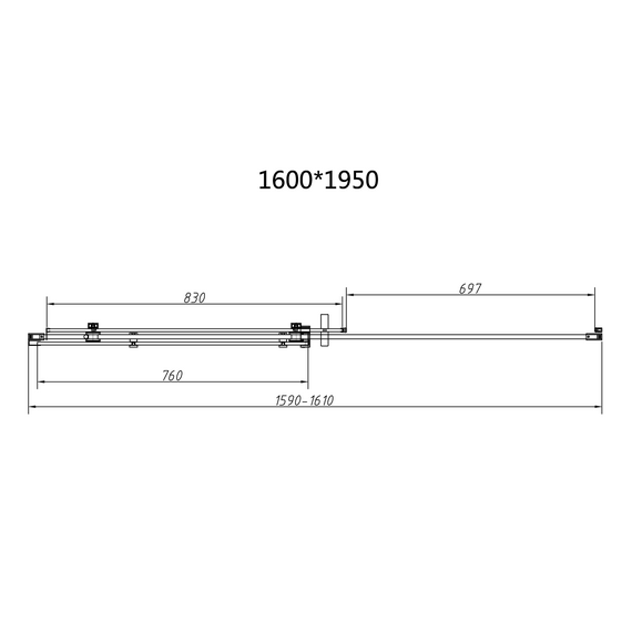 Душевое ограждение Vincea Como-N 160x80 см VSR-4CN8016CGB (стекло 8 мм) чёрный/тонированное фото 6