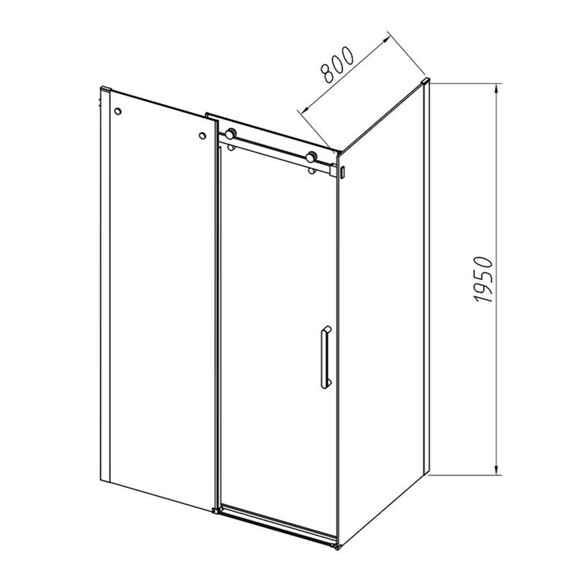 Душевое ограждение Vincea Como-N 160x80 см VSR-4CN8016CGB (стекло 8 мм) чёрный/тонированное фото 8