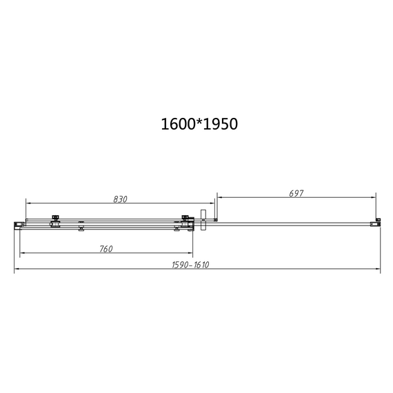 Душевое ограждение Vincea Como-N 160x80 см VSR-4CN8016CL (стекло 8 мм) хром/прозрачное фото 6