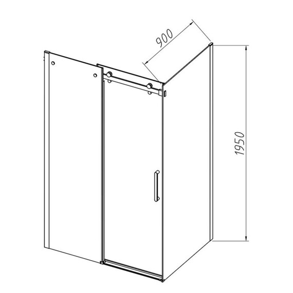 Душевое ограждение Vincea Como-N 140x90 см VSR-4CN9014CGB (стекло 8 мм) чёрный/тонированное фото 8