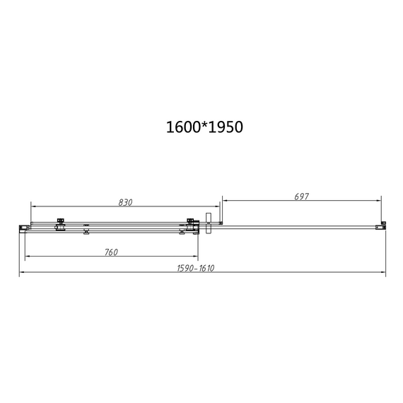 Душевое ограждение Vincea Como-N 160x90 см VSR-4CN9016CGB (стекло 8 мм) чёрный/тонированное фото 6