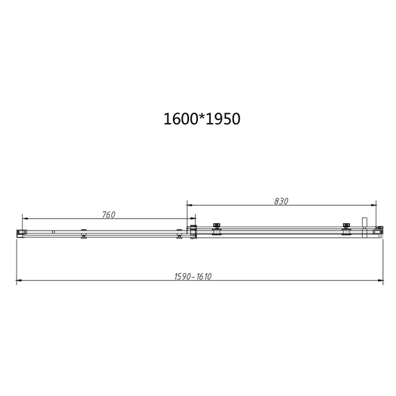 Душевое ограждение Vincea Como-N 160x90 см VSR-4CN9016CGB (стекло 8 мм) чёрный/тонированное фото 7