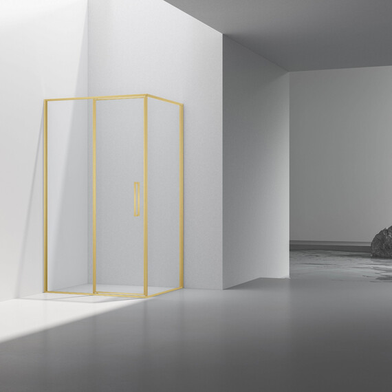 Душевое ограждение Vincea Slim 120x90 см VSR-4SLP9012CLG (стекло 8 мм) золото/прозрачное фото 