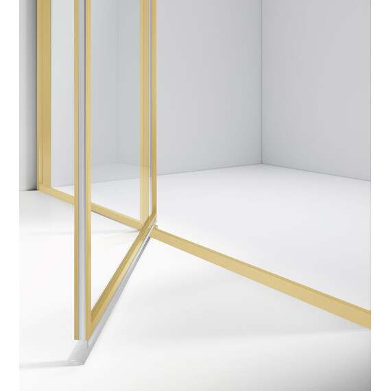 Душевое ограждение Vincea Slim 120x90 см VSR-4SLP9012CLG (стекло 8 мм) золото/прозрачное фото 2