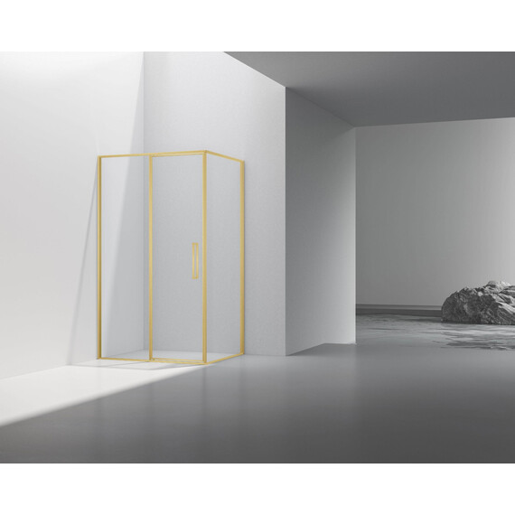 Душевое ограждение Vincea Slim 120x90 см VSR-4SLP9012CLG (стекло 8 мм) золото/прозрачное фото 4
