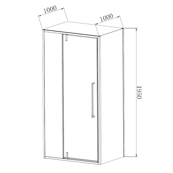 Душевое ограждение Vincea Slim-N 120x100 см VSR-4SNP1012CLGM, вороненая сталь/прозрачное фото 6