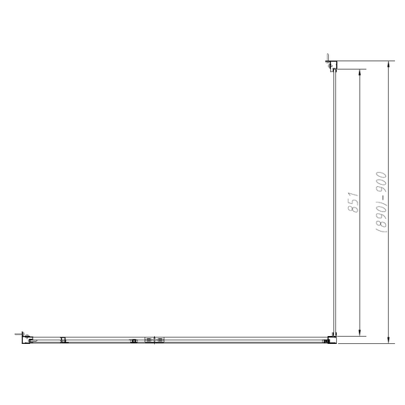 Душевое ограждение Vincea Slim-N 100x90 см VSR-4SNP9010CLGM, вороненая сталь/прозрачное фото 4