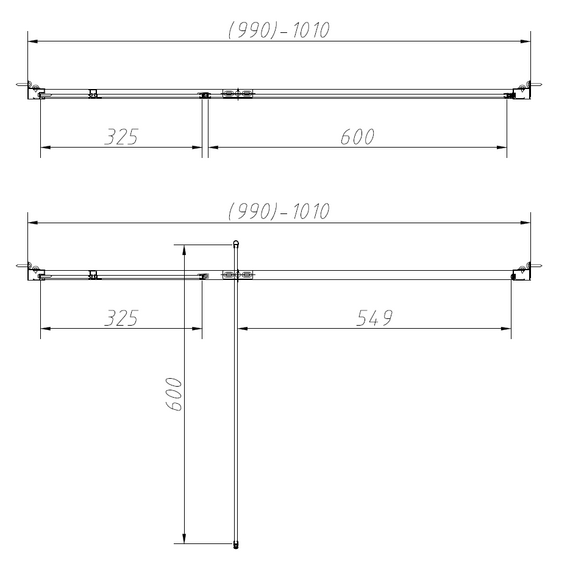 Душевое ограждение Vincea Slim-N 100x90 см VSR-4SNP9010CLGM, вороненая сталь/прозрачное фото 5