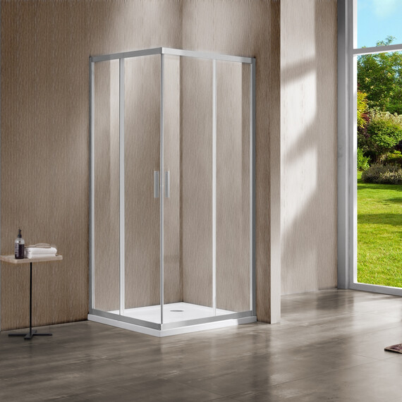Душевое ограждение Vincea Garda 120x80 см VSS-1G8012CLBN, никель/прозрачное фото 