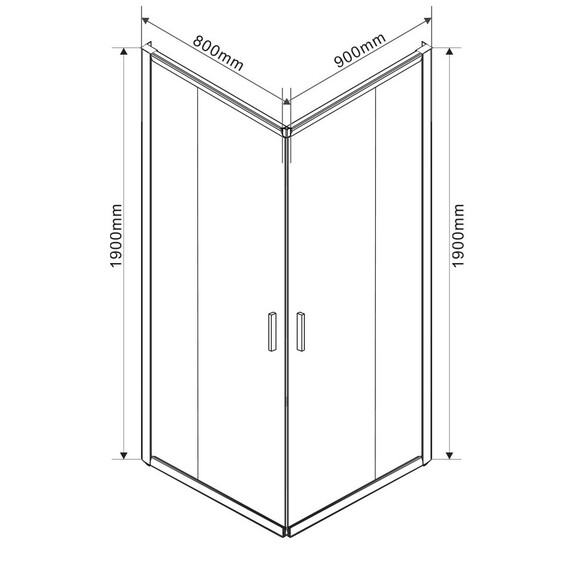 Душевое ограждение Vincea Garda 90x80 см VSS-1G8090CLBN, никель/прозрачное фото 6