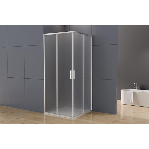 Душевое ограждение Vincea Rapid-N 80-90x90-100 см VSS-3RN9010E10MT, хром/текстурное фото 5