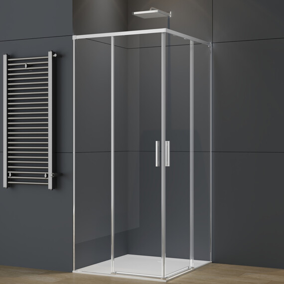 Душевое ограждение Vincea Soft 2 80x80 см VSS-3SO2800CL, хром/прозрачное фото 