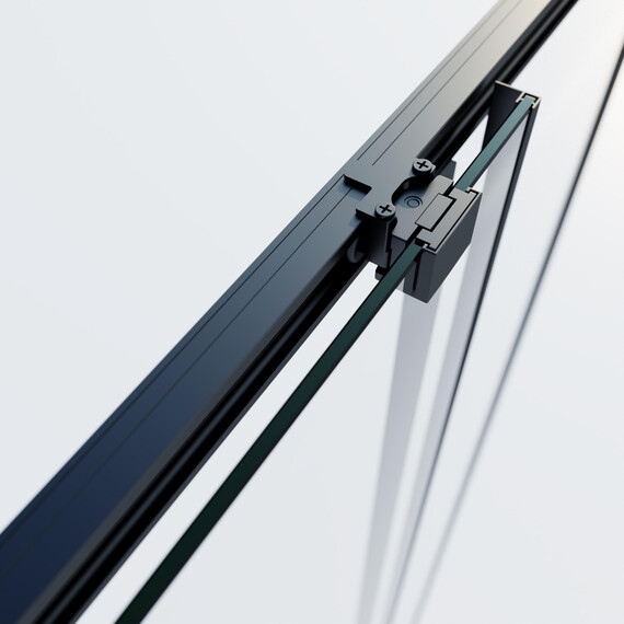 Душевое ограждение Vincea Soft 2 90x90 см VSS-3SO2900CLB, чёрный/прозрачное фото 3