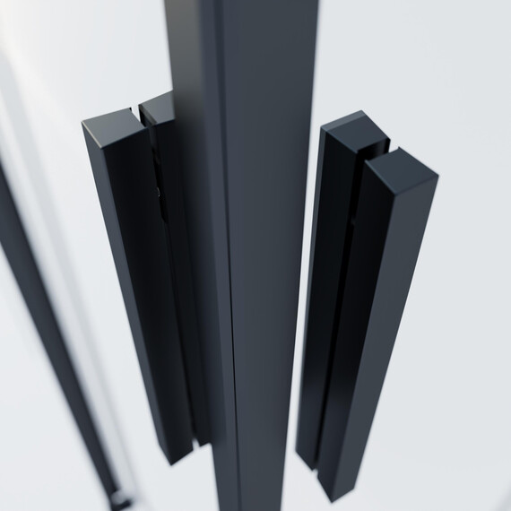 Душевое ограждение Vincea Soft 2 90x90 см VSS-3SO2900CLB, чёрный/прозрачное фото 4