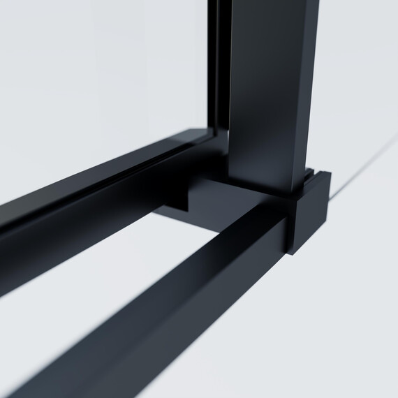 Душевое ограждение Vincea Soft 2 90x90 см VSS-3SO2900CLB, чёрный/прозрачное фото 6