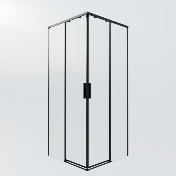 Душевое ограждение Vincea Soft 2 90x90 см VSS-3SO2900CLB, чёрный/прозрачное фото 8