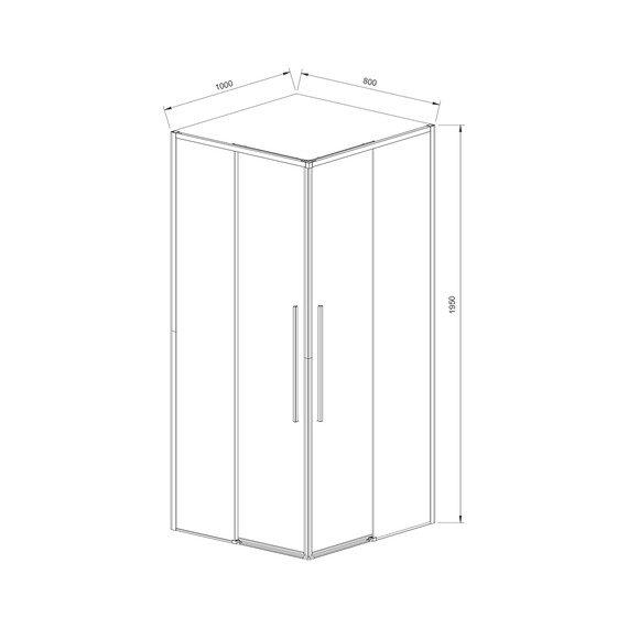 Душевое ограждение Vincea Slim-N 100x80 см VSS-4SN8010CLBN, никель/прозрачное фото 6